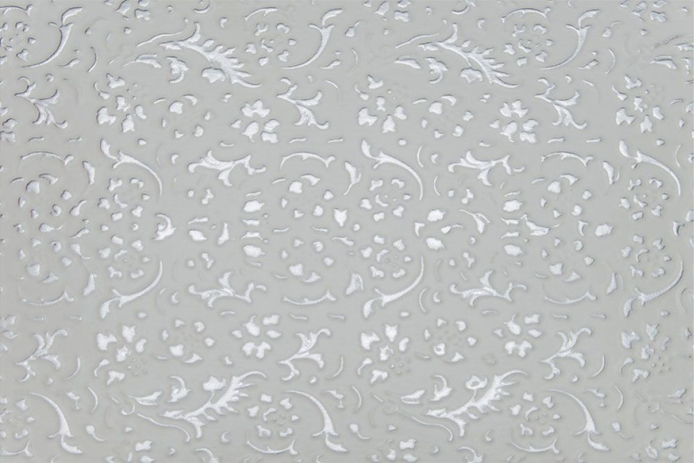 картинка Кожаная 3д панель Белая с Серебром от магазина Эксперт Декора
