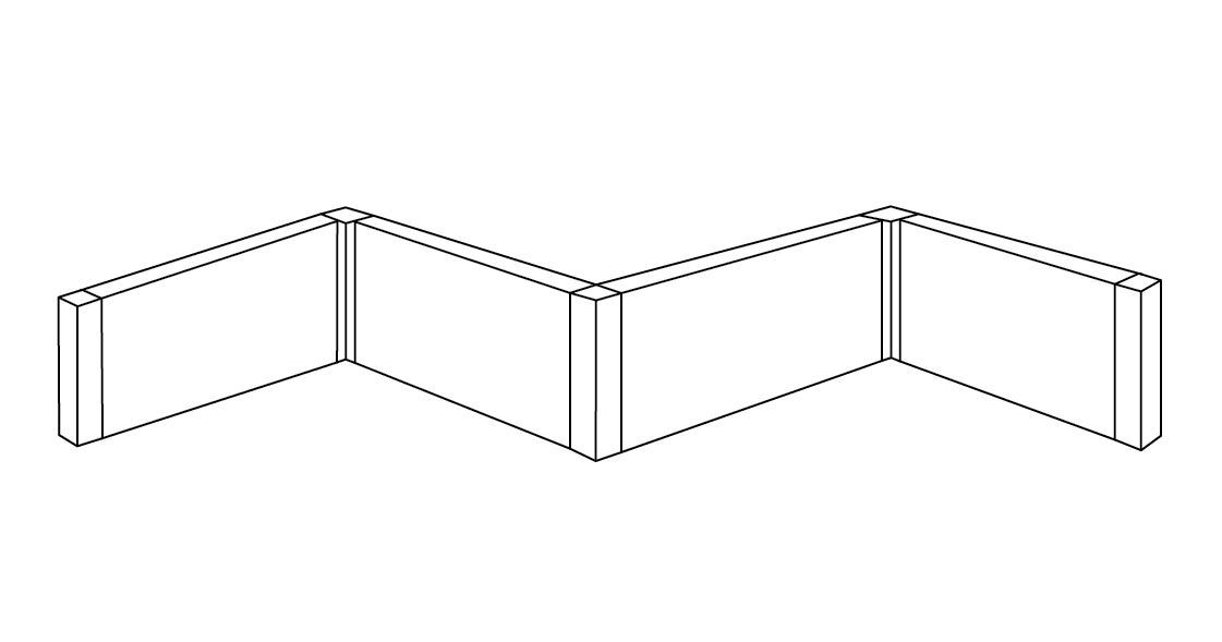 картинка Стыковочный элемент для плинтусов из МДФ универсальный, 134x18х18 мм / 6 шт. от магазина Эксперт Декора