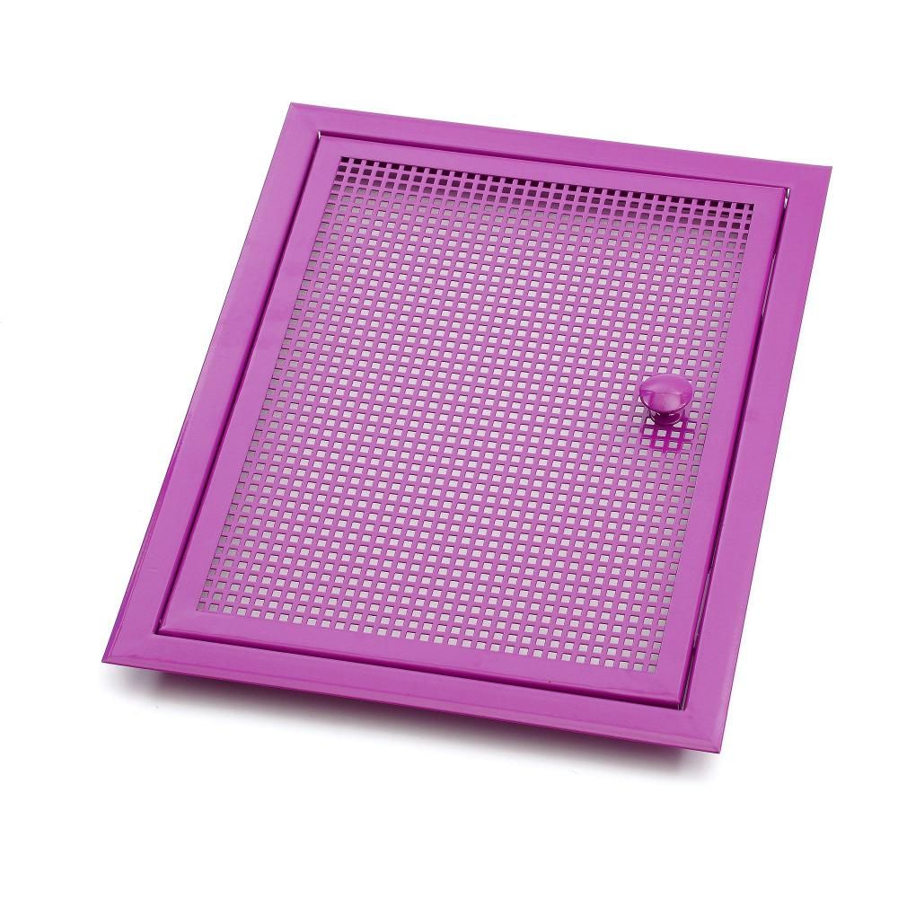 картинка Люк ревизионный перфорированный, металл, фиолетовый RAL 4008 от магазина Эксперт Декора