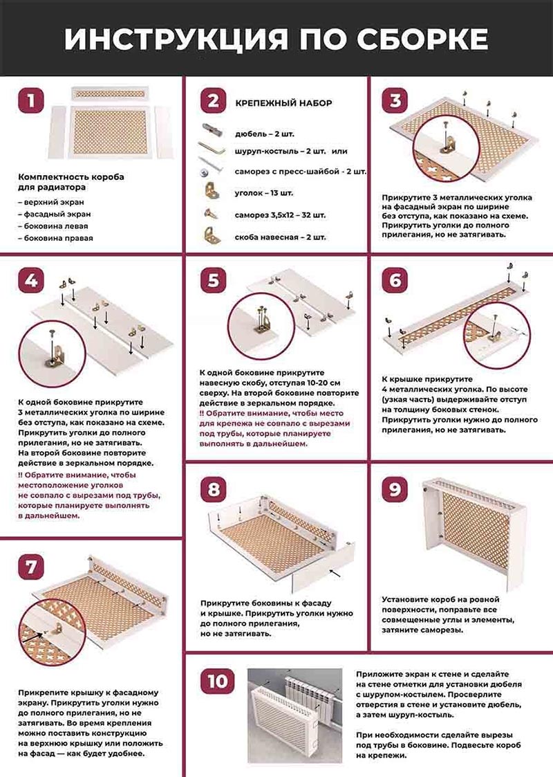 Схема сборки короба